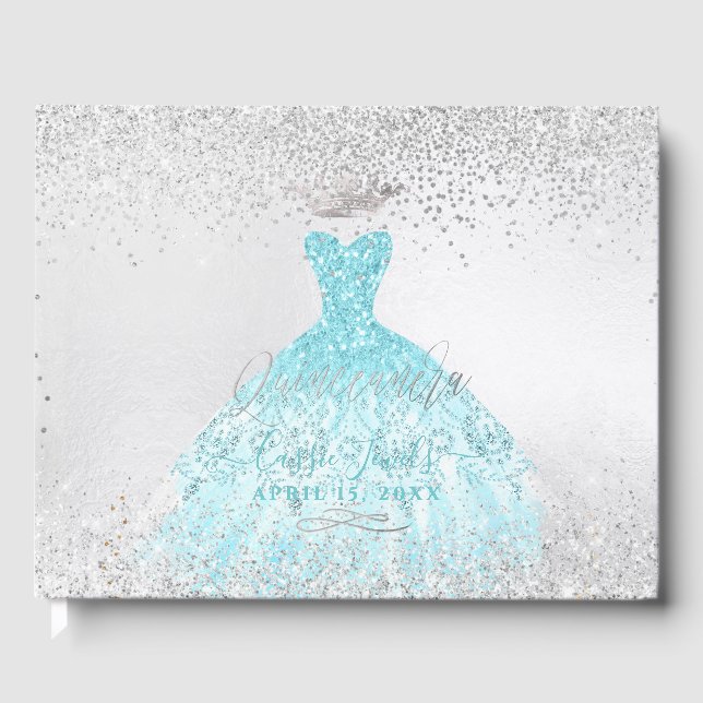 Livre D'or Quinceanera Princesse Parties scintillant Gown Omb (Recto)