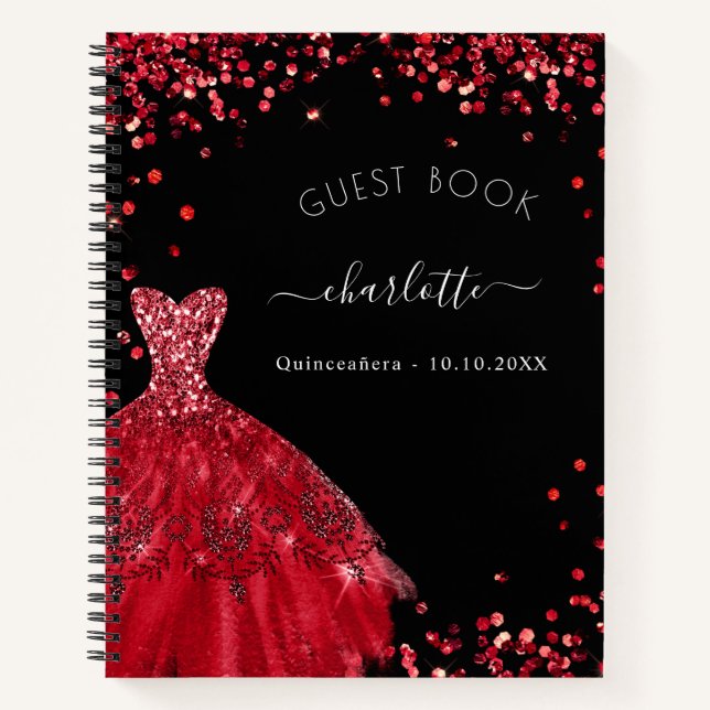 Livre d'or Quinceanera robe de parties scintillant (Devant)