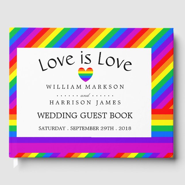 Livre D'or Rainbow Heart Love is Love Mariage (Recto)