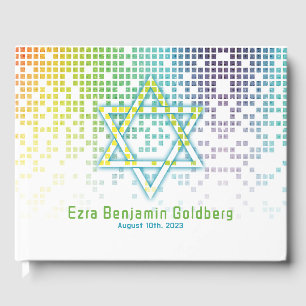 Livre D'or Rainbow Pixels jeu vidéo Gamer Bar Mitzvah