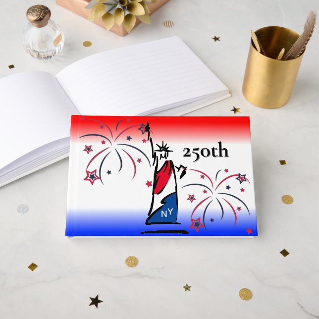 Livre D'or Rappelez-vous votre célébration du 250e anniversai (Recto ouvert)