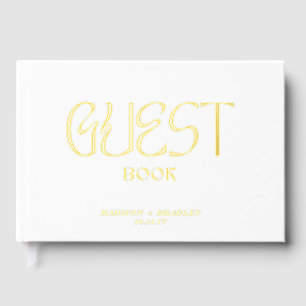 Livre D'or Real Foil Elegant Gold Calligraphy Script Mariage