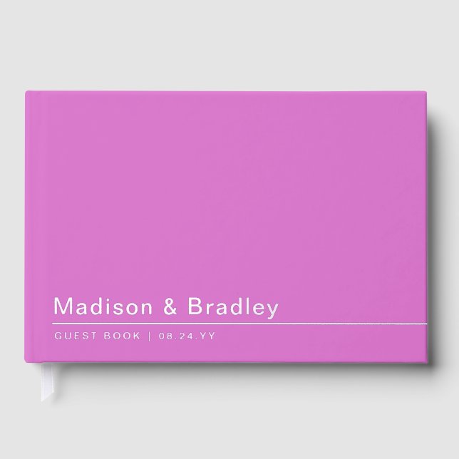 Livre D'or Real Foil Simple moderne Argent Script Mariage Gue (Recto)