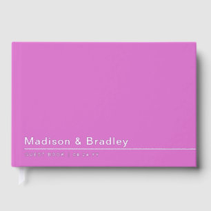 Livre D'or Real Foil Simple moderne Argent Script Mariage Gue