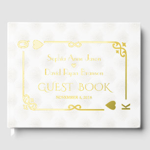 Livre D'or Real Foil White Casino Las Vegas Poker Mariage