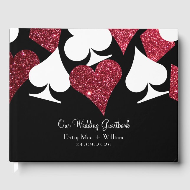 Livre D'or Red Faux Parties scintillant Las Vegas Guides (Recto)