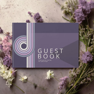 Livre D'or Refined Lines Geometric Wedding Violet ID983