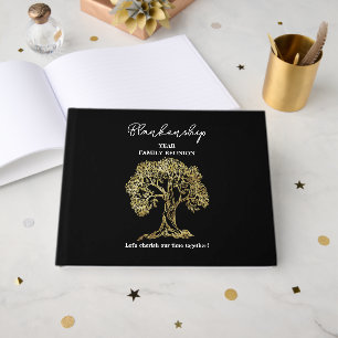 Livre D'or Registre de réunion familiale Gold Tree Art