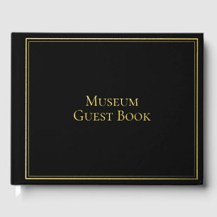 Livre D'or Registre des invités du Musée Noir et Or Bordure D