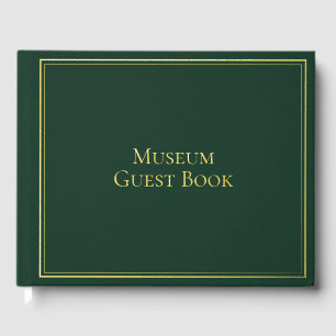 Livre D'or Registre des visiteurs du musée vert et or