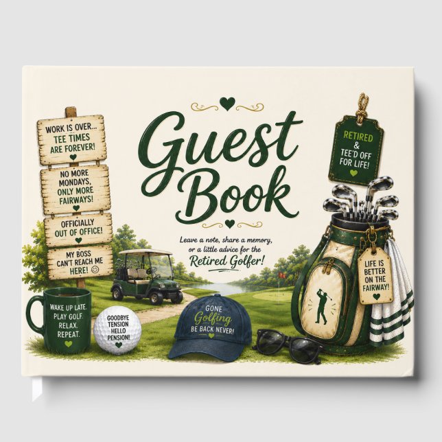 Livre D'or Retraite de golf sur terrain de golf (Recto)