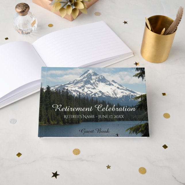 Livre D'or Retraite paysagère du lac pittoresque Mountain (Recto ouvert)