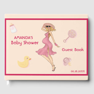 Livre D'or Retro Maman Blonde 2 Baby shower Party