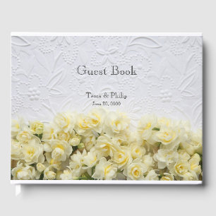 Livre D'or Revêtement blanc avec narcisse jaune