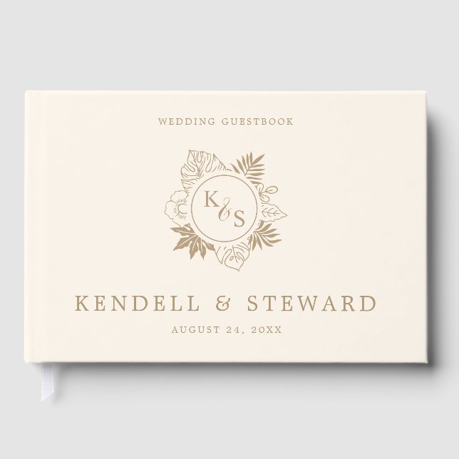 Livre D'or Romantic Tropical Greenery Wedding (Recto)
