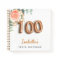 Livre d'or rose de 100e anniversaire eucalyptus