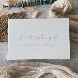 Livre D'or Rose Gold Idyllic Stylish Mariage de calligraphie