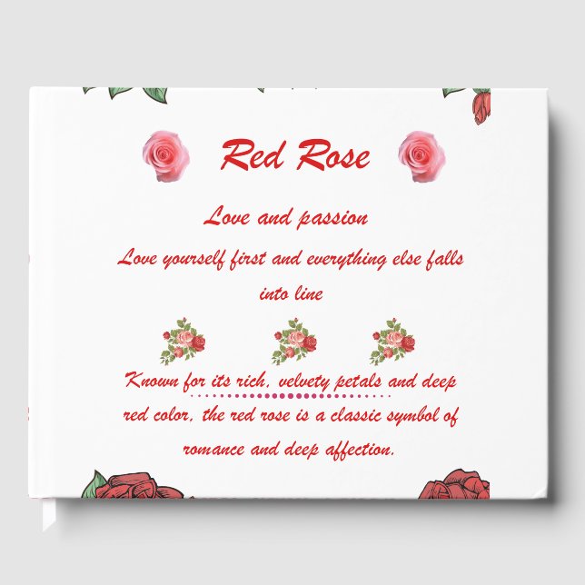 Livre D'or Rose rouge (Recto)