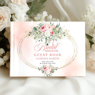 Livre D'or Roses de buisson romantiques verdure or Shower de