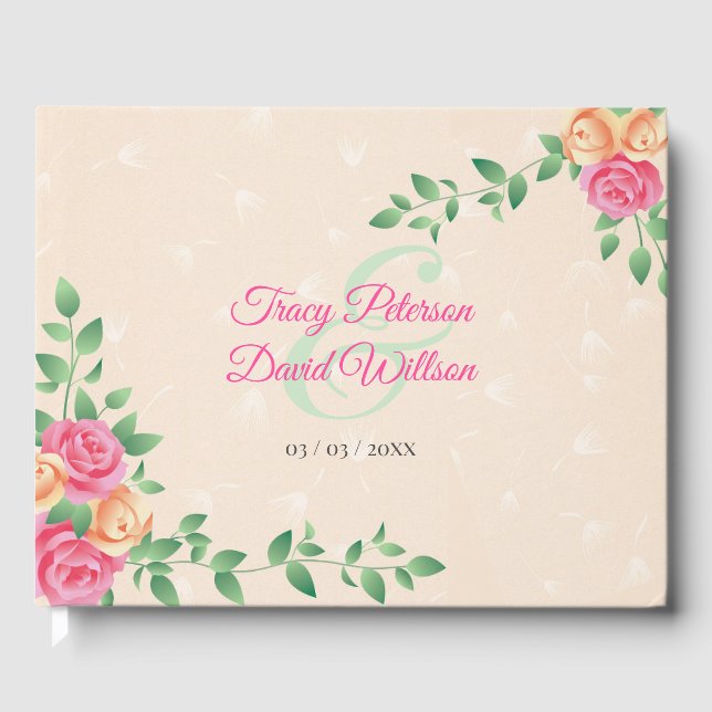 Livre D'or Roses Rose Et Jaune (Recto)