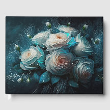 Roses Vintages bleu et blanc