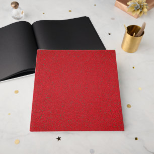 Livre d'or Rouge Texturé avec Pages Noires - Sur m