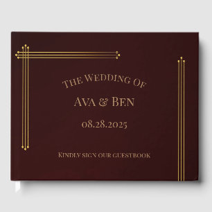 Livre D'or Royal Mariage Burgundy Gold