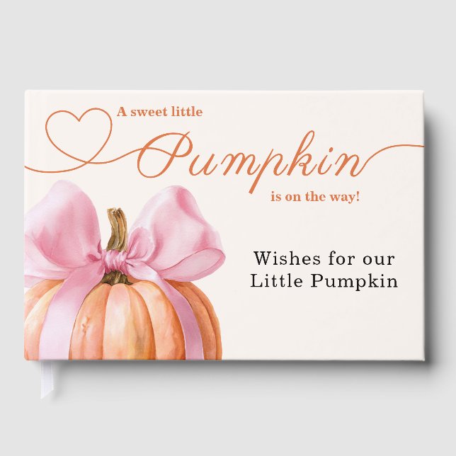 Livre D'or Ruban petit Baby shower Citrouille - Salem romanti (Recto)