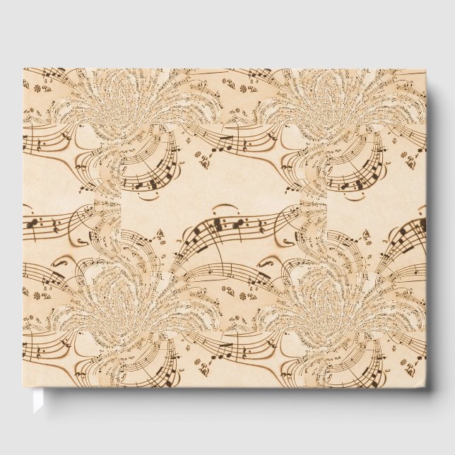Livre D'or Rustic Antique Musical Notes (Recto)
