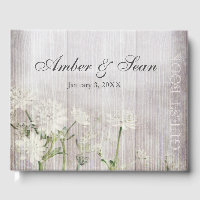 Rustic Country Floral Guestbook
