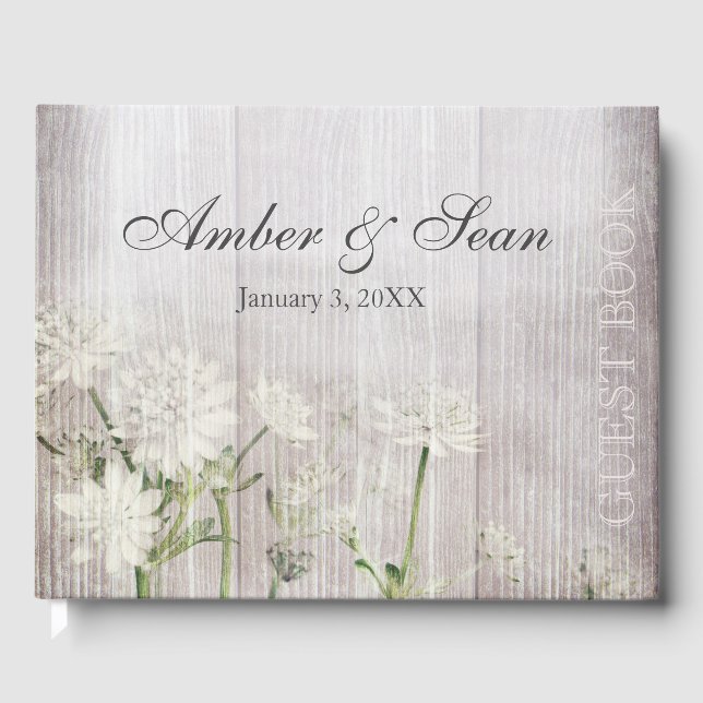 Livre D'or Rustic Country Floral Guestbook (Recto)
