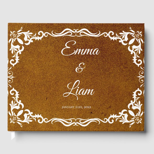Livre D'or Rustic Mexican Wedding Guest Book  (Recto)