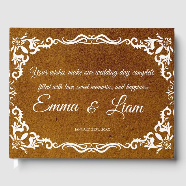 Livre D'or Rustic Mexican Wedding Guest Book  (Recto)