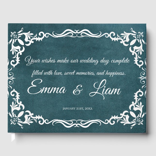 Livre D'or Rustic Mexican Wedding Guest Book  (Recto)