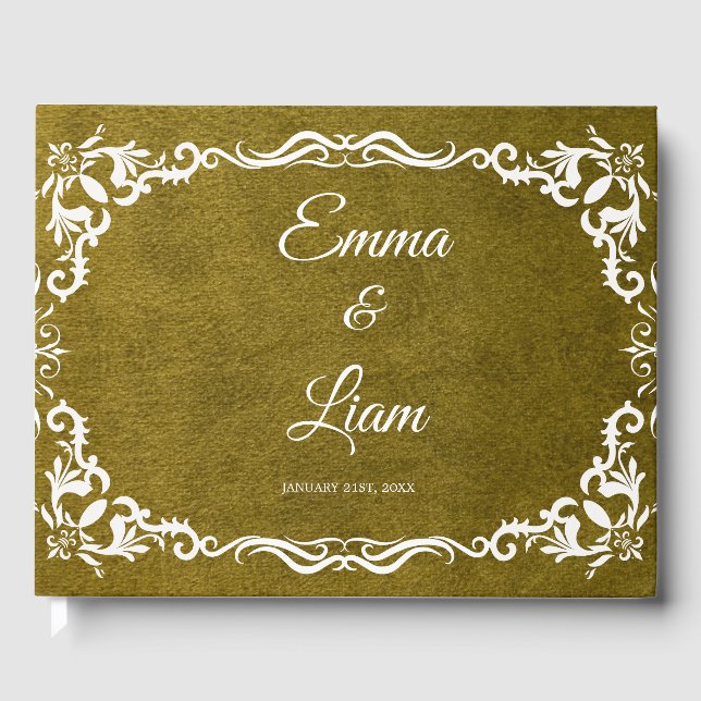 Livre D'or Rustic Mexican Wedding Guest Book  (Recto)