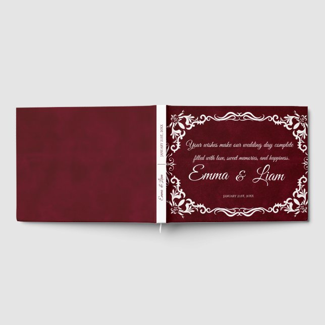 Livre D'or Rustic Mexican Wedding Guest Book  (Complet)