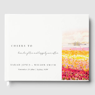 Livre D'or Rustic Spring Campagne Floral Paysage Mariage