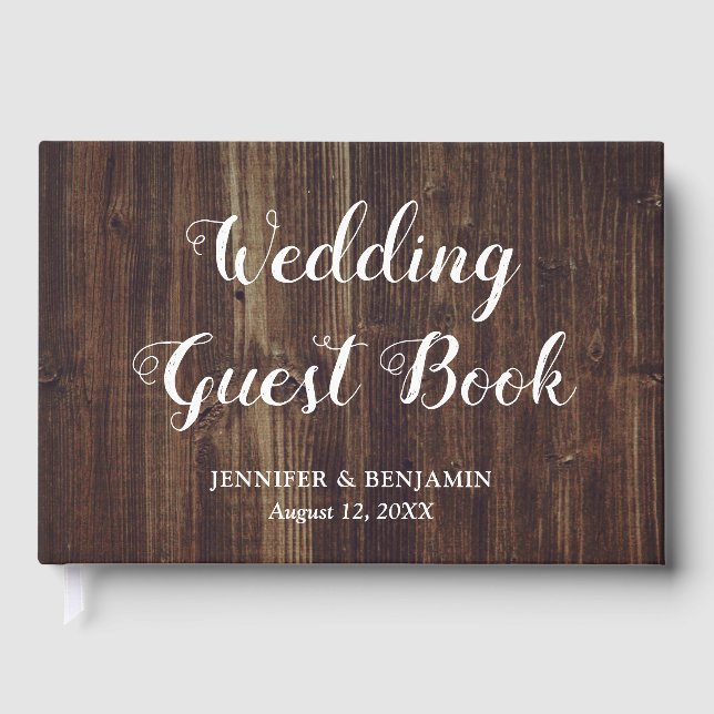 Livre D'or Rustic Wood Wedding (Recto)