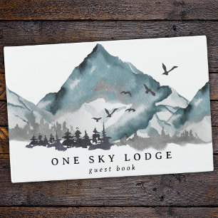 Livre D'or Rustique Aquarelle Montagne Location de vacances e