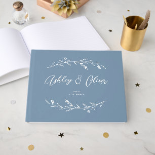Livre D'or Rustique Elegant Dusty Fleur sauvage Mariage