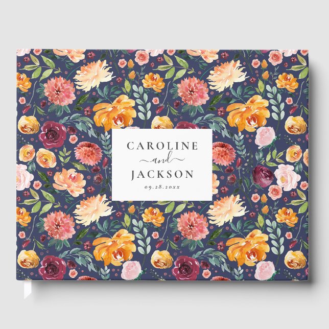 Livre d'or Rustique Floral Mariage (Recto)