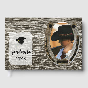 Livre d'or Rustique Western style Graduation Party