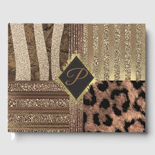 Livre D'or Safari Chic Féminin Jungle Glamour Mariage Moderne