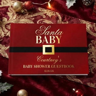 Livre D'or Santa Baby | Baptême de Noël pour Bébé