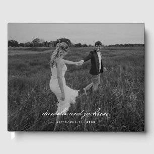 Livre D'or Script classique simple et moderne Mariage photo c