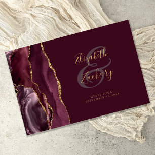 Livre D'or Script d'Agate Or Bourgogne moderne