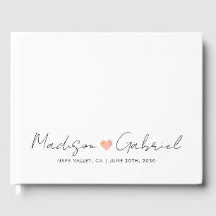 Livre D'or Script Mariage minimaliste moderne Coeur