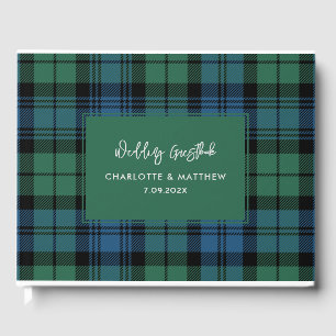 Livre D'or Script Rustique Plaid Campbell Tartan Mariage
