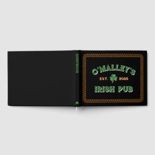 Livre D'or Shamrock Celtic Knot Border Pub irlandais