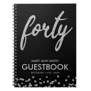 Livre d'or Silver Black "Quarante" 40 Anniversaire